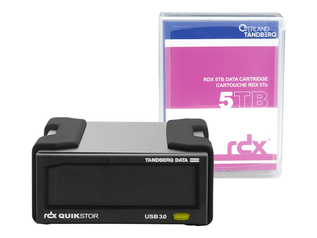 Overland-Tandberg RDX QuikStor Externes RDX-Laufwerk 5 TB USB 3.0 Schwarz
