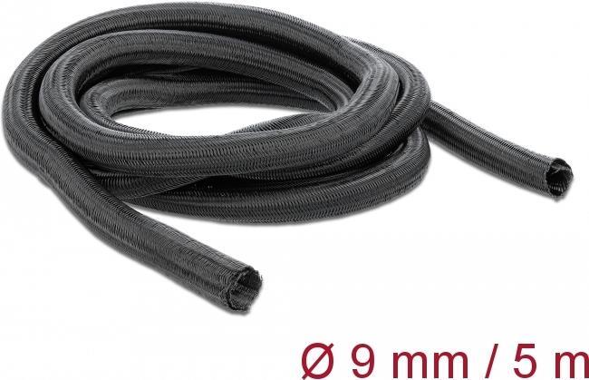 DeLOCK Braided Sleeving self-closing - Braided sleeving - 5,0m - Schwarz (18905)