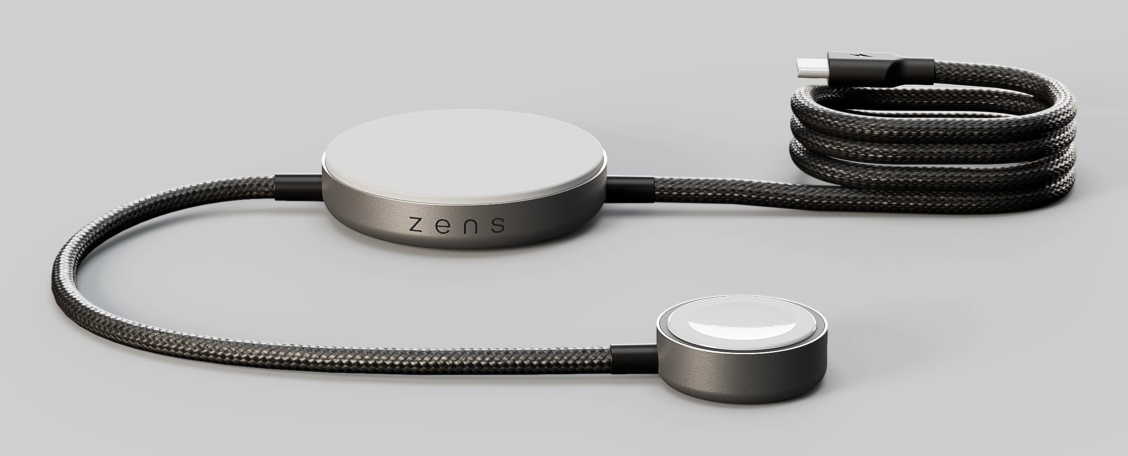 ZENS Pro 2 Kabelloses Ladegerät 25 Watt magnetisch 2-fach MFi-zertifiziert Schwarz, Weiß