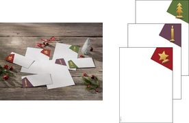 sigel Weihnachts-Motiv-Papier-Set "Cut-out style", A4 90 g/qm, Feinpapier, für Inkjet/Laser/Kopierer, - 1 Stück (DP410)