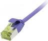 Patchkabel RJ45, CAT6A 500Mhz, 0,25m, lila, U/FTP, slimline rund d=3,8mm, TPE/LSZH(Superflex), AWG32, mitCat.7 Rohkabel, Synergy 21 (S217391V3)