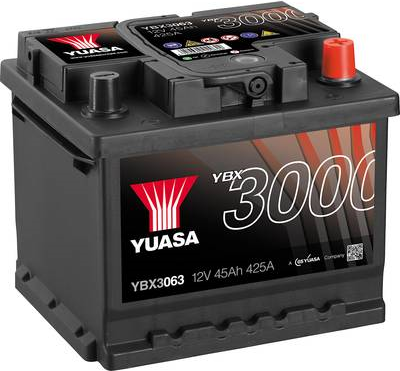 Yuasa Autobatterie SMF YBX3063 12 V 45 Ah T1 Zellanlegung 0 (YBX3063)