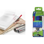 STAEDTLER Lumocolor Permanent-Marker 318F, 6er Kartonetui Gehäuse aus 97% recyceltem Plastik gemäß ISO 14021, Strich - 1 Stück (318 C6-1)