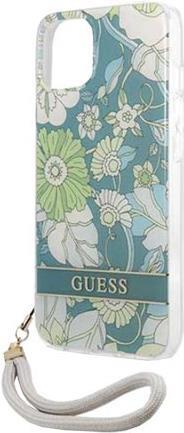 GUESS Hard Cover Flower Strap Green, für iPhone 13 Pro Max, GUHCP13XHFLSN (GUHCP13XHFLSN)