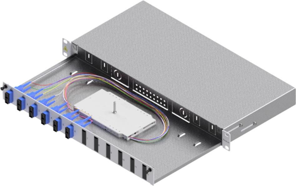 ZVK LSB1A115 LWL-Spleißgehäuse Basic 1HE 6x SC-Duplex Standard OS2 ausziehbar (LSB1A115)