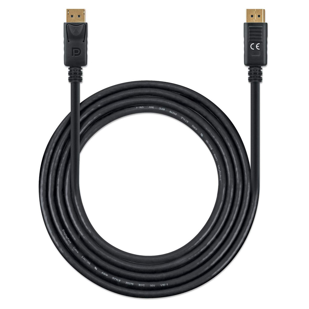 Manhattan DisplayPort 1.4 Kabel 8K@60Hz / 4K@120Hz, 2 m, Schwarz
