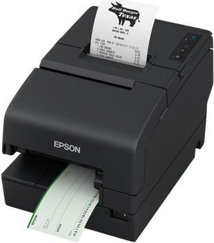 Epson TM-H6000VI Cutter MICR USB poweredUSB Ethernet OPOS weiß (C31CL25116)