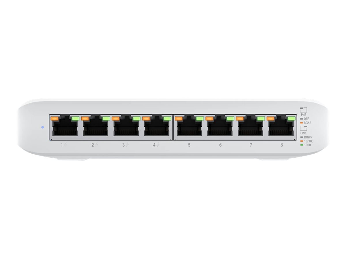 Ubiquiti UniFi Switch Lite 8 PoE 8x Gigabit 4x PoE+ Weiß