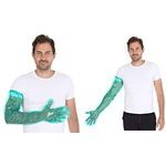 HYGOSTAR LDPE-Handschuh SOFTLINE LONG PLUS, grün Einheitsgröße, mit Gummiabschluss am Oberarm, glatt & soft, - 1 Stück (2621)