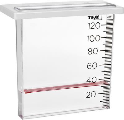 TFA-Dostmann 47.1014 Regenmesser 12 cm Transparent - Weiß (47.1014)