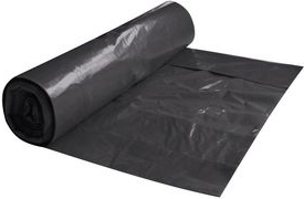 HYGOSTAR Maxi-Abfallsack, schwarz, 240 Liter HYGOSTAR, aus LDPE, Maße: 1.000 x 1.250 mm, Stärke: 80 my - 1 Stück (32333)