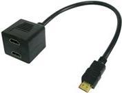 Videokabel Splitter HDMI Stecker auf 2x HDMI Buchse Hersteller: Techly (ICOC-HDMI-F-002)