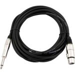 Omnitronic 30225170 XLR Adapterkabel [1x XLR-Buchse 3 polig - 1x Klinkenstecker 6.3 mm (mono)] 5.00 m Schwarz (30225170)