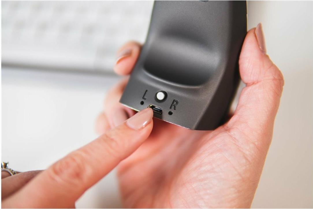 Bakker Elkhuizen DXT Precision Kabellose Ergonomische Vertikale Maus Schwarz/Grau