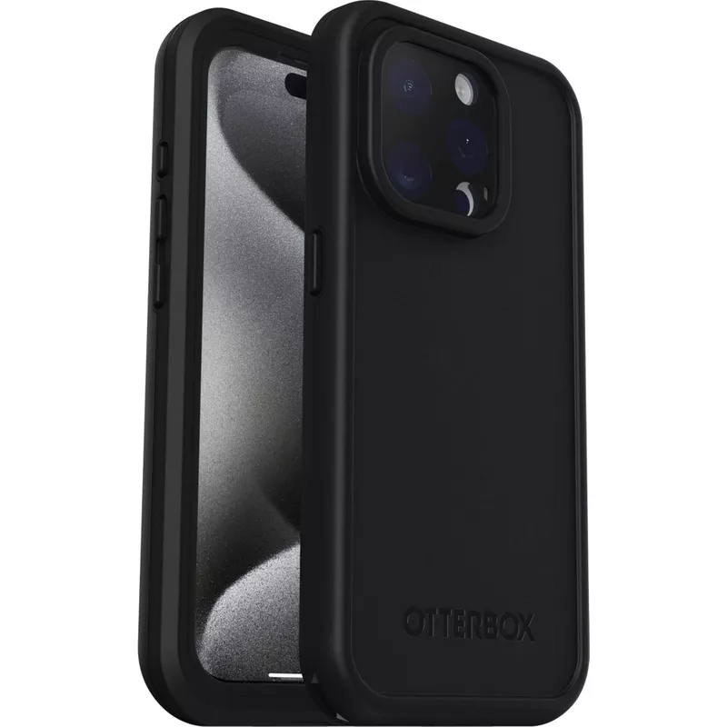 OtterBox Fre MagSafe Hülle für iPhone 15 Pro schwarz (77-93405) (geöffnet) (geöffnet)