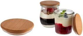 APS Deckel für Weck-Gläser, Buchenholz, 12er Set mit Gummidichtung, nicht spülmaschinengeeignet, - 1 Stück (82363)