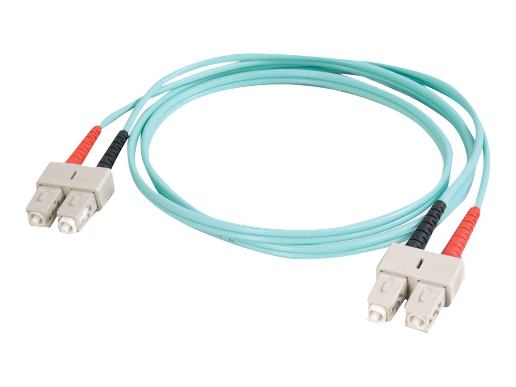 C2G SC-SC 10Gb 50/125 OM3 Duplex Multimode Glasfaserkabel 3 m Aquamarin