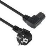 ACT Powercord mains connector Schuko CEE 7/7 male (angled) - C15 (angled left) IEC 60320 black 2 m (AK5348)
