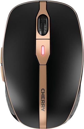 Cherry DW 9100 SLIM Tastatur-und-Maus-Set RF Wireless + Bluetooth Pan Nordic Schwarz/Bronze