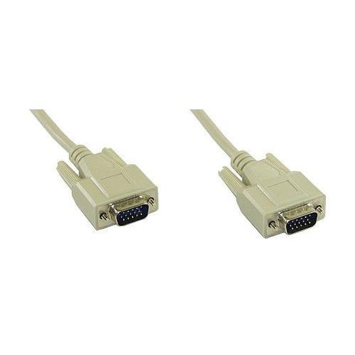 InLine VGA-Kabel HD-15 (VGA) Stecker/Stecker 3 m Beige