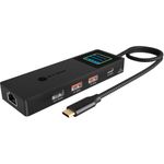ICY BOX Spade Dock 4038 7-in-1 Dockingstation mit LCD-Display und 100 W PD (IB-DK4038-LCD)