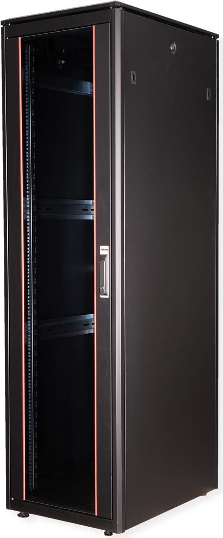 ROLINE 19 Zoll Netzwerkschrank Pro 47 HE 600x800 BxT Glastür schwarz (26.21.0238)