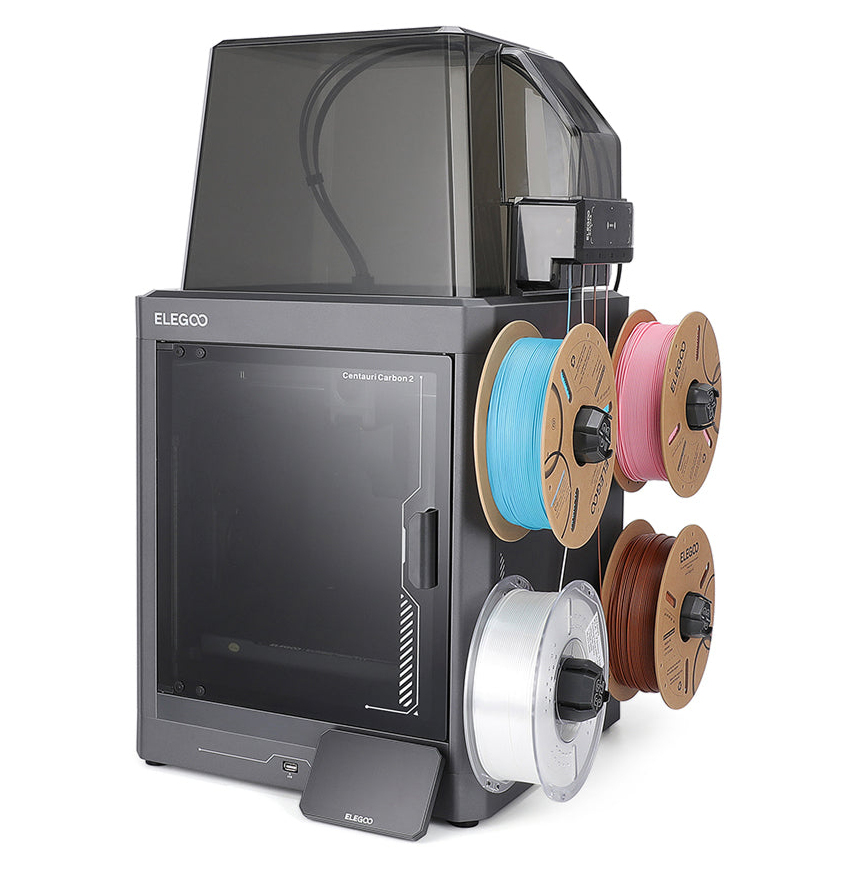 ELEGOO Centauri Carbon 2 Combo FDM 3D-Drucker 256×256×256 mm 500 mm/s WLAN Grau
