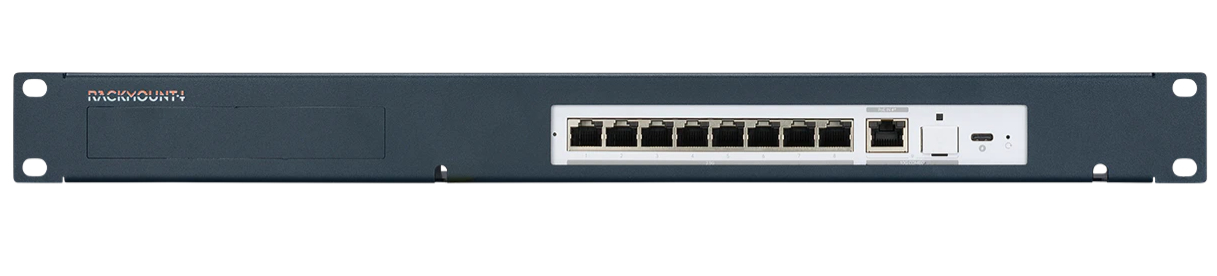 Rackmount.IT RM-UB-T8 Rack-Montagesatz für Netzwerkgeräte 1U 19" Metallic Dark Blue
