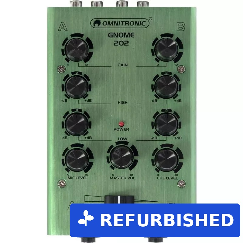 Omnitronic GNOME-202 2 Kanäle 20 - 20000 Hz Grün (10006884) (B-Ware)