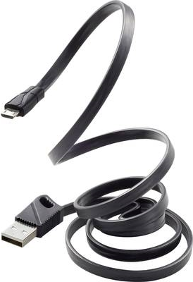 Renkforce USB 2.0 Anschlusskabel [1x USB 2.0 Stecker A - 1x USB 2.0 Stecker Micro-B] 1 m Schwarz (RF-3376010)