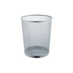 helit Papierkorb Mesh, aus Drahtmetall, 23 Liter, silber pulverbeschichtet, Durchmesser: 295 mm, Höhe: 345 mm - 1 Stück (H2518600)