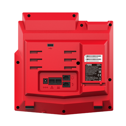 Fanvil X5U-R IP-Telefon Schwarz - Rot Kabelgebundenes Mobilteil 16 Zeilen WLAN (X5U-R)