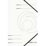 herlitz Eckspanner easyorga, A4, Colorspan-Karton, weiß mit 2 praktischen Gummizügen, schwarzer Organisationsdruck - 5 Stück (11159647)