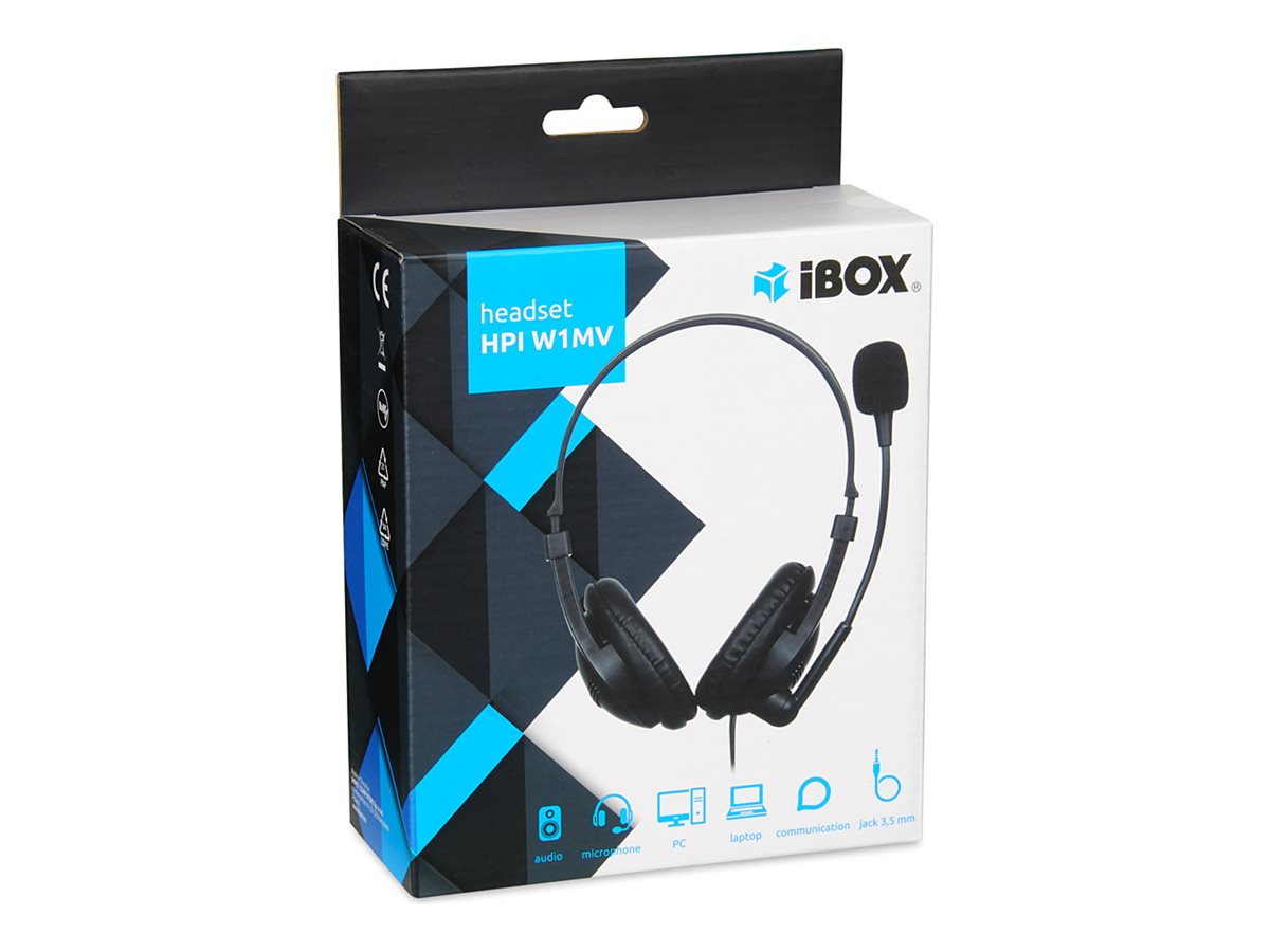 iBox W1MV Headset Kabelgebunden 2 m Schwarz