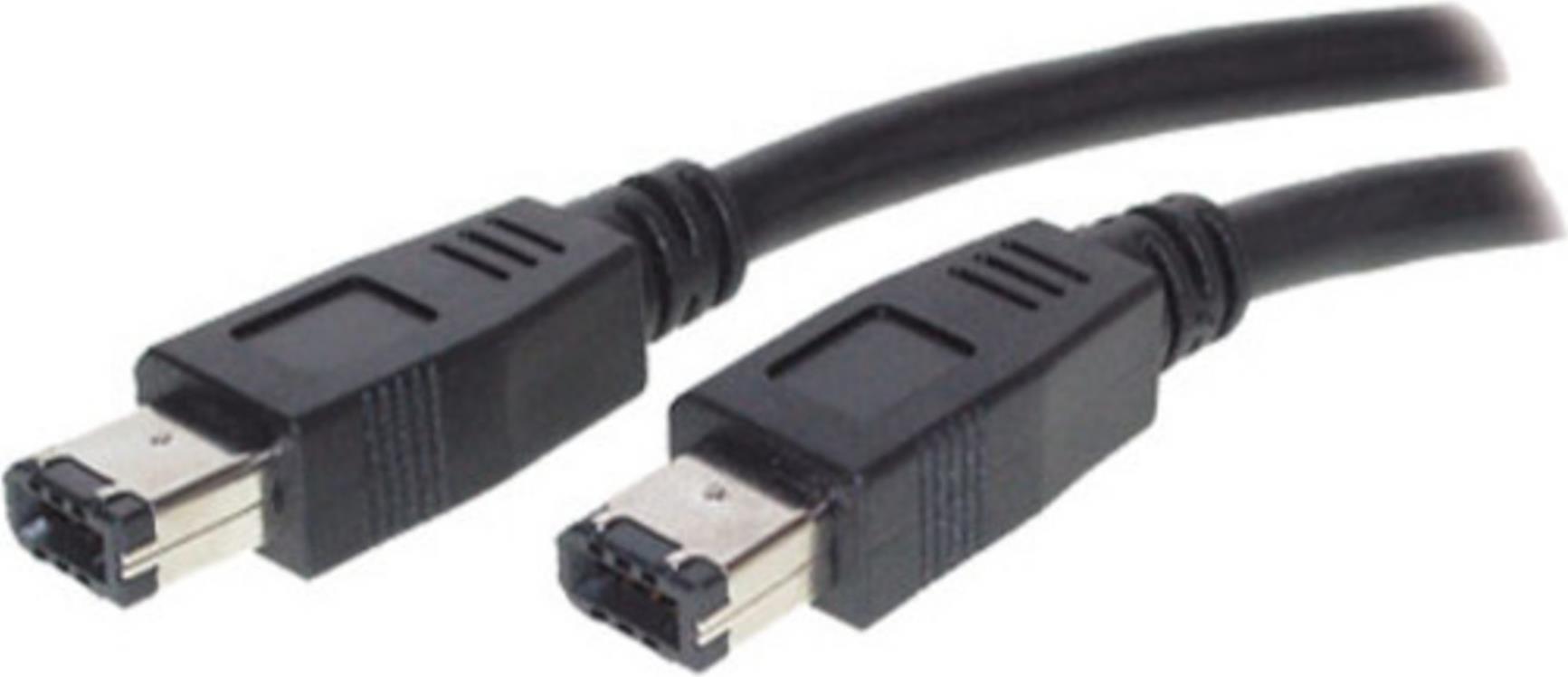 S/CONN maximum connectivity FireWire-Anschlusskabel, IEEE 1394 Kabel, 6-pol Stecker auf 6-pol Stecker, bis 400 MHz, 1,8m (77202)