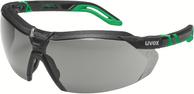 Uvex i-5. Produkttyp: Schutzbrille, Empfohlenes Geschlecht: Beide Geschlechter, Zertifizierung: EN 166, EN 170. Produktfarbe: Schwarz, Grün, Objektivfarbe: Grau, Transparent. Objektivmaterial: Polycarbonat. Linsenstärke: 1,9 mm, Gewicht: 29 g, Breite: 158 mm. Menge pro Packung: 1 Stück(e) (9183041)