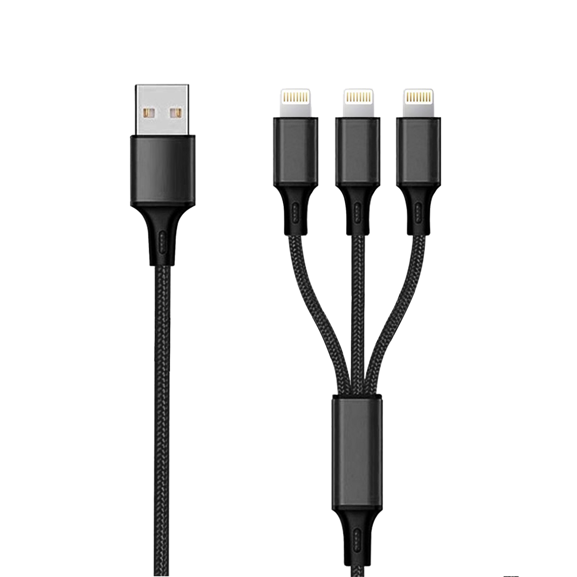 2GO 797155 USB Kabel 1,5 m USB B USB C/Micro-USB B/Lightning Schwarz (797155)