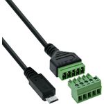 InLine Micro USB Stecker an Terminalblock (92504C)