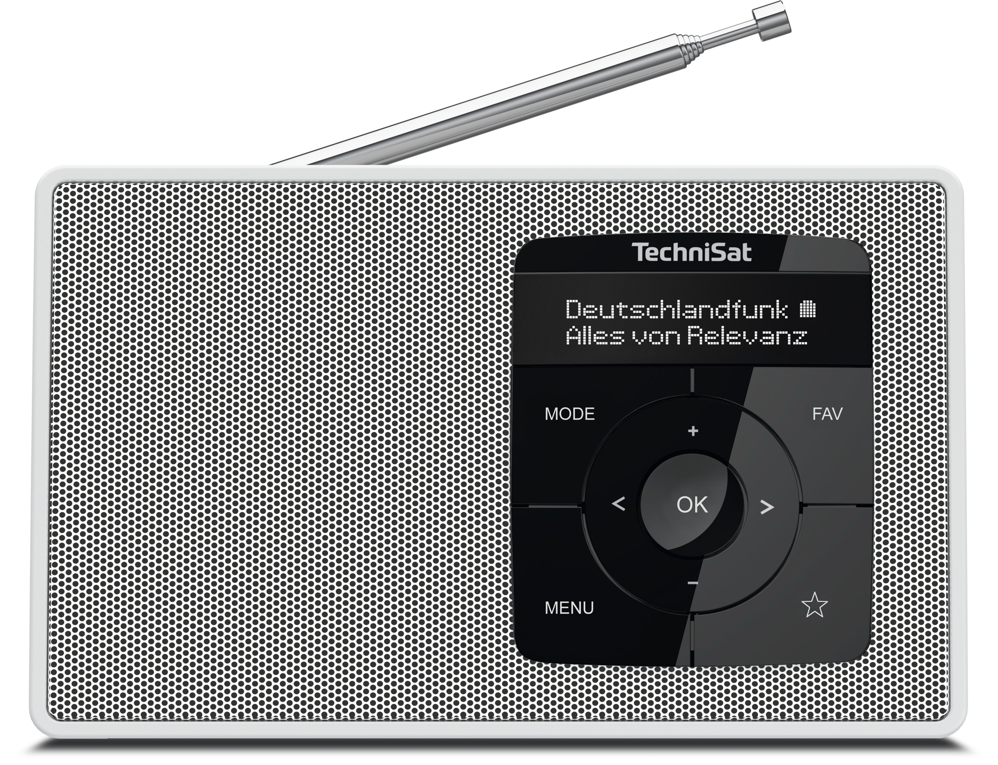 TechniSat DIGITRADIO 2 Tragbares Radio DAB+ FM Bluetooth Weiß