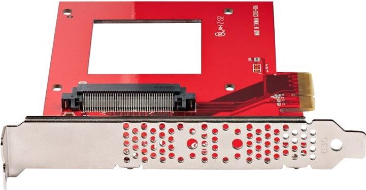 Startech U.3 PCIe Adapterkarte für 2.5" U.3 NVMe SSDs PCIe 4.0 x4 Rot