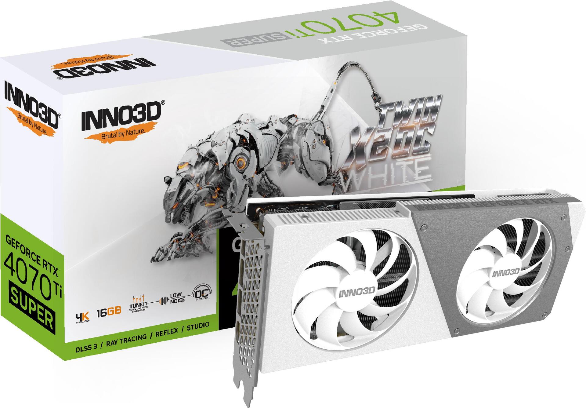 Inno3D GeForce RTX 4070 Ti SUPER TWIN X2 OC WHITE (N407TS2-166XX-186156W)