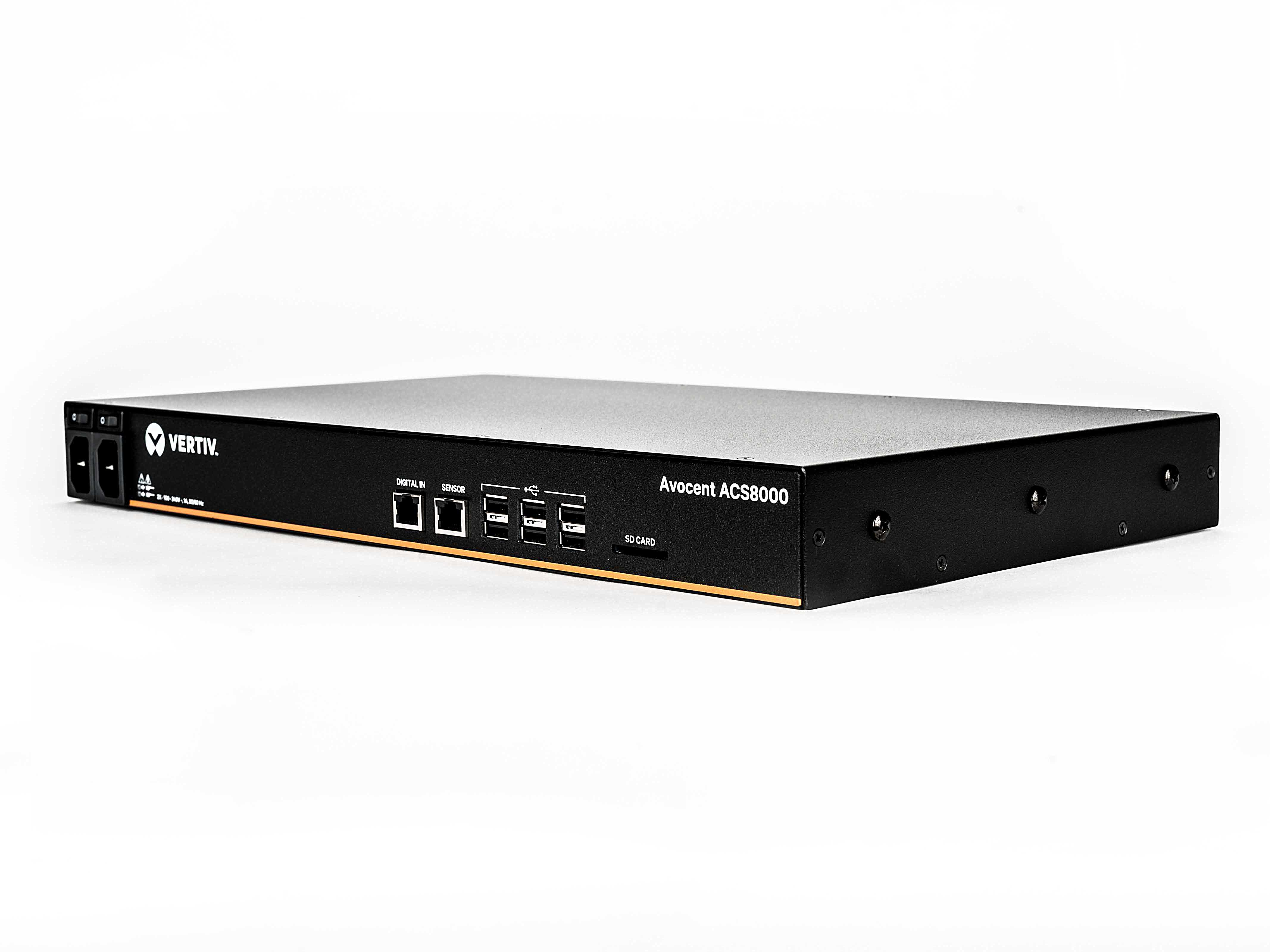 Vertiv ACS 8008MDAC-404 Konsolenserver 8 Anschlüsse 1GbE Dual AC Schwarz