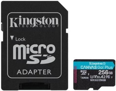 Kingston Flash-Speicherkarte (microSDXC-an-SD-Adapter inbegriffen) (SDCG3/256GB)
