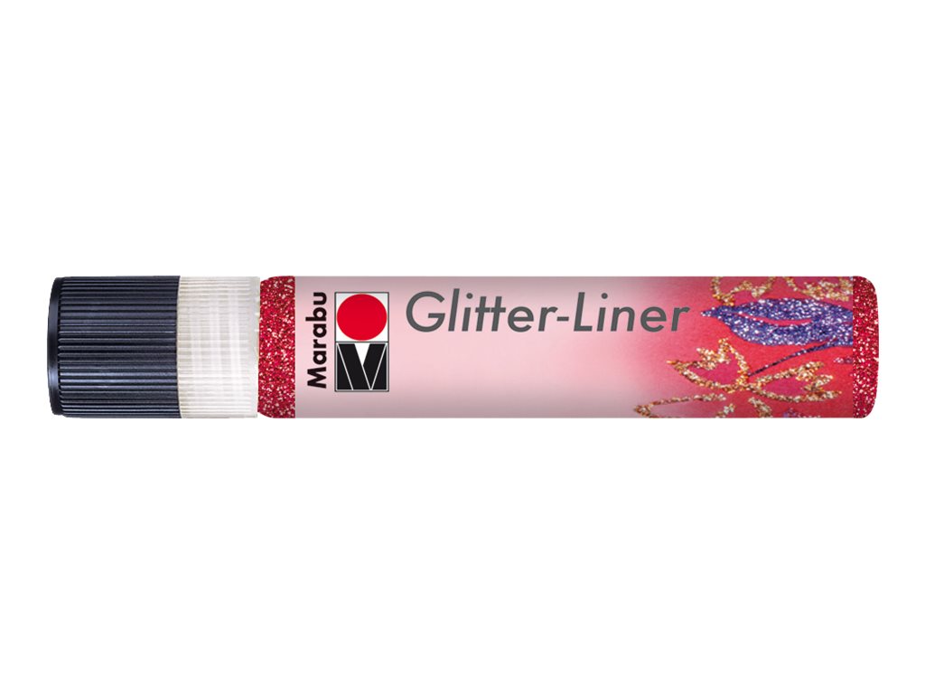 Marabu Glitter-Liner 538 Fineliner 25 ml auf Wasserbasis Glitzerrubin