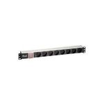 Equip Steckdosenleiste 48,30cm (19")(1HE)8fach Schuko 1.8m Alu Schalte (333293)