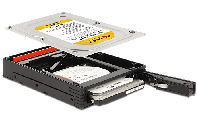 Delock 3.5" Mobile Rack für 1 x 2.5" SATA HDD / SSD Schwarz