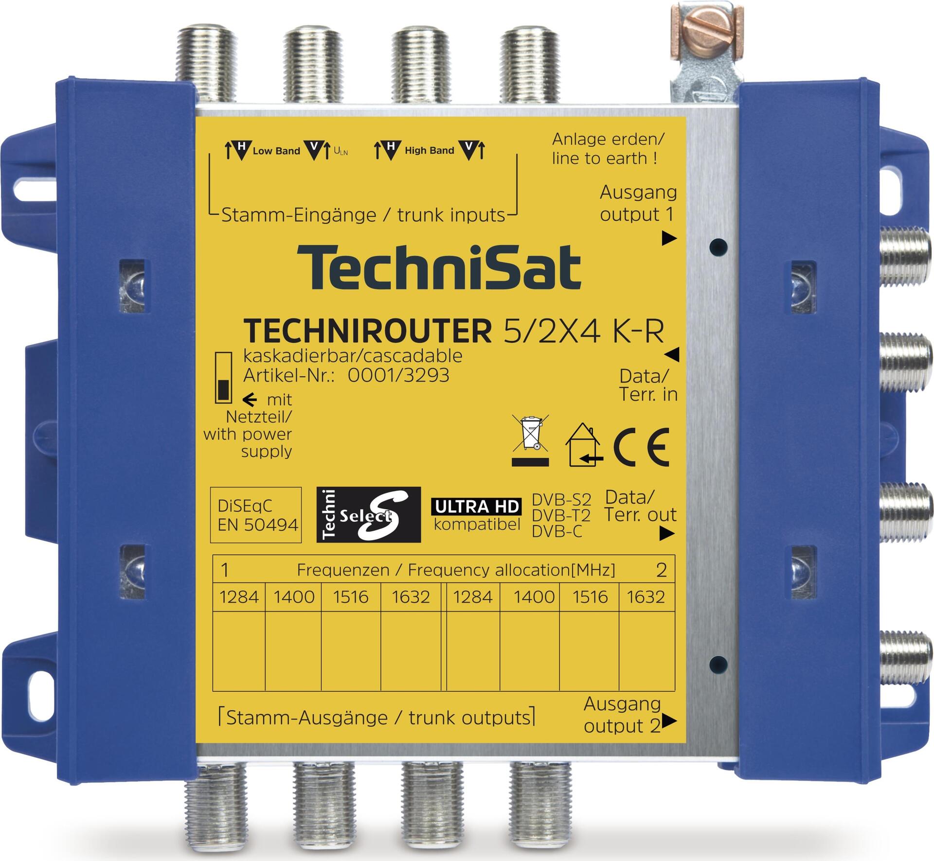 TechniSat TechniRouter 5/2x4 K-R - Multiswitch Satelliten-/terrestrisches Signal