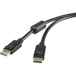 Renkforce DisplayPort Anschlusskabel [1x DisplayPort Stecker - 1x DisplayPort Stecker] 7.5 m Schwarz (RF-3433994)