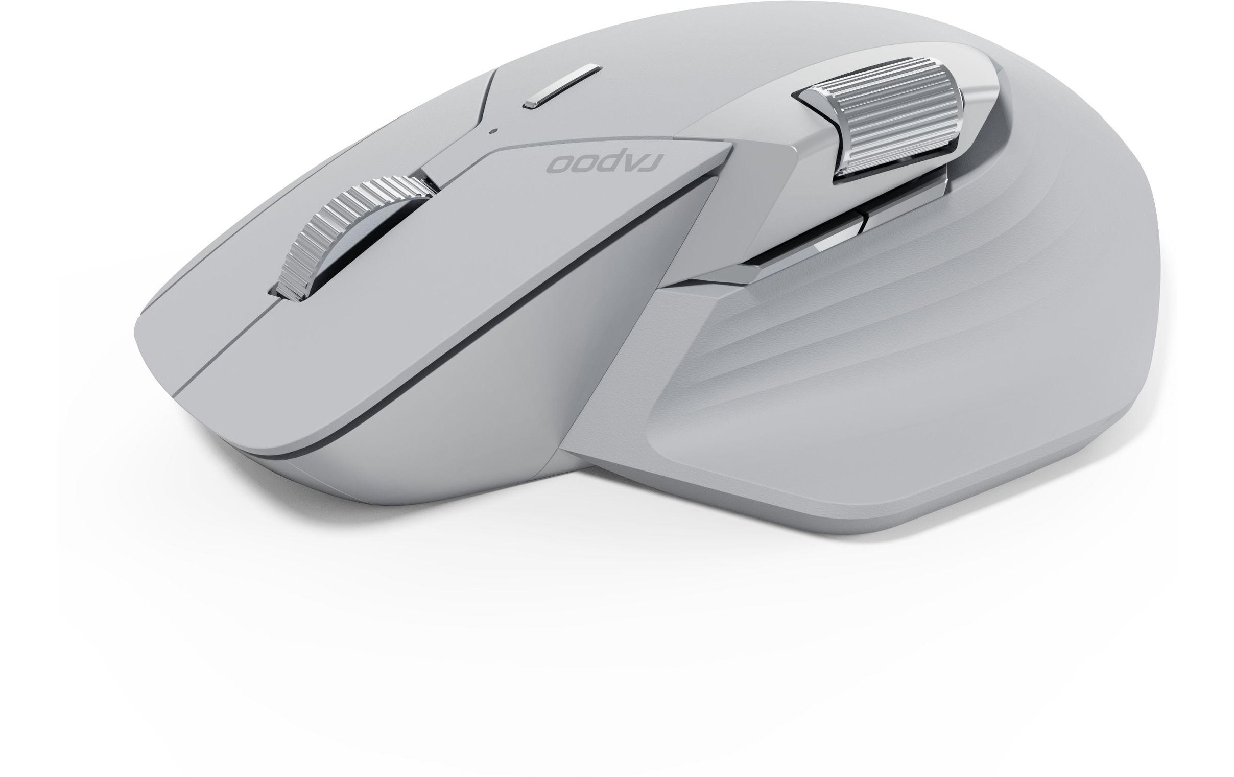 Rapoo MT760M Maus 4000 DPI RF Wireless + Bluetooth Grau