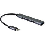 STANDARD USB 2.0 Hub, USB-C Anschluss, 4x USB-A Ports (3x USB 2.0 + 1x USB 3.2 Gen1) (S3017)